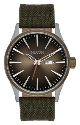 Montre Unisexe Nixon Sentry Nylon Silver/Lt Marron