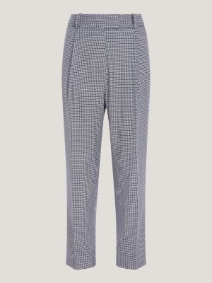 Calças Check Relaxed Fit Tapered