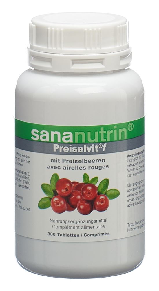sananutrin Preiselvit f<br>300 Stück, Dose, Tablette