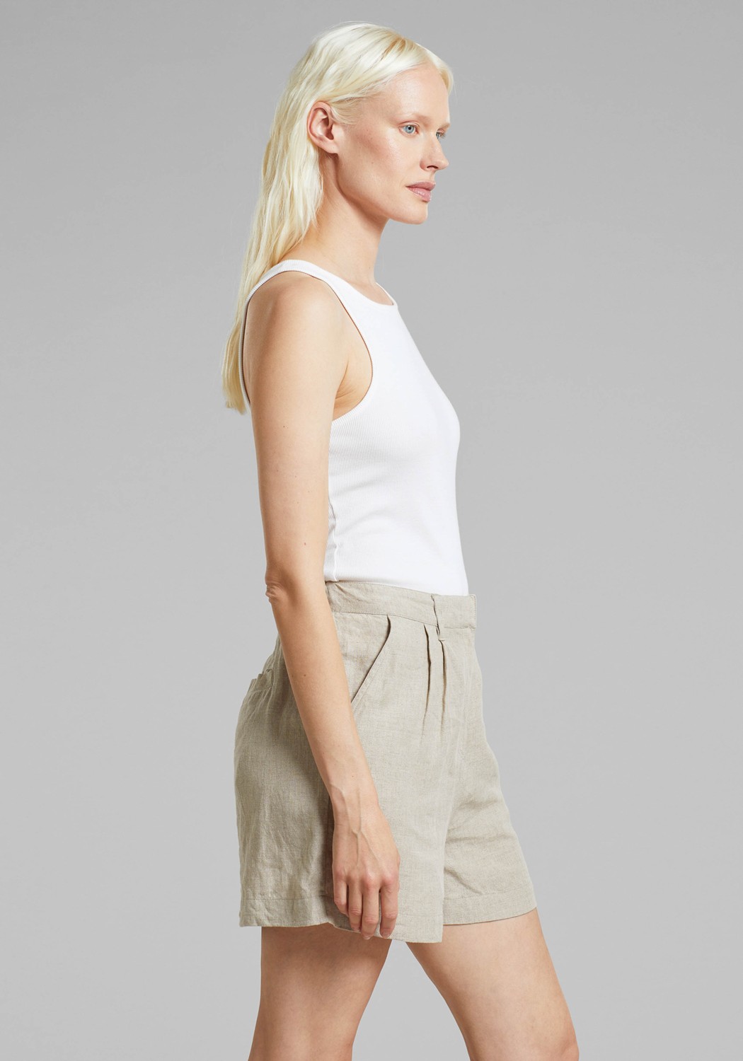 Dedicated Shorts Djupvik Linen Ecru