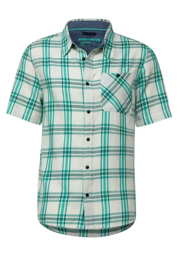 Hemd mit Karomuster - bottle green