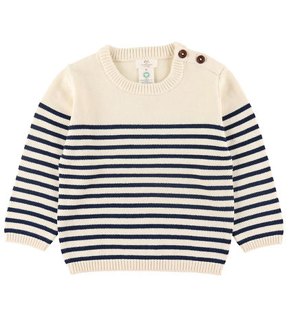 Copenhagen Colors Bluse - Strick - Cream Navy Combi