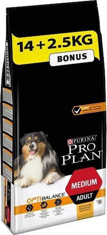 PURINA - PRO PLAN - Hondenvoer - Rijk aan Kip - 14+2,5 kg
