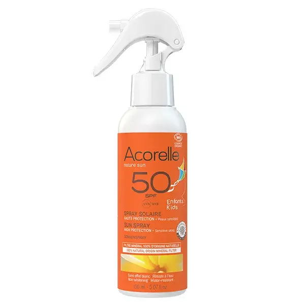 Acorelle Spray Solaire Enfants Bio SPF50 150ml