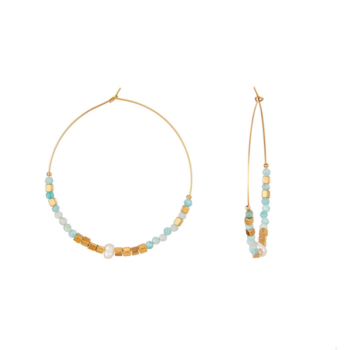 Boucles Mélo Amazonite