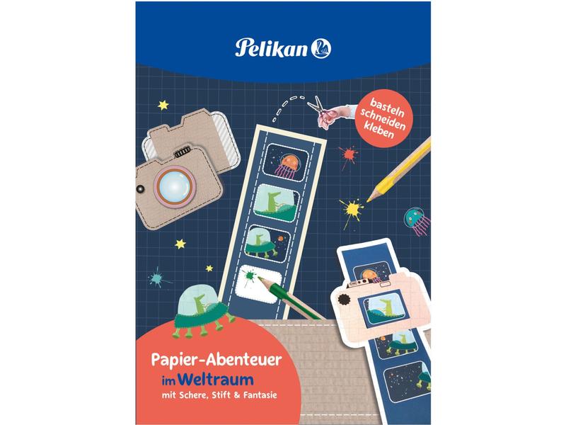Pelikan Bastelbuch Weltall 32 Seiten, FSC Bastel- und Ausmalbuch