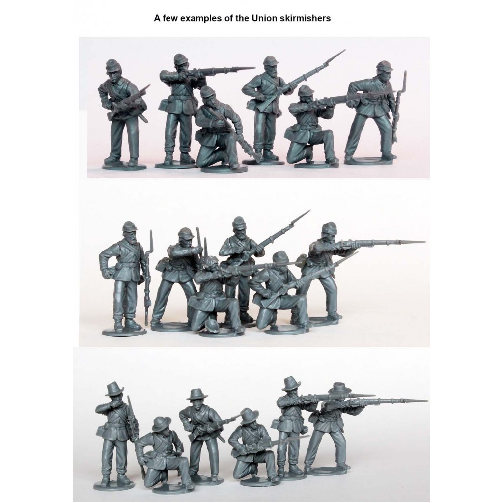 American Civil War Union Infantry in sack coats Skirmishing 1861-65