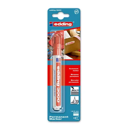 edding 3000 Permanentmarker, 1.5-3mm, rot