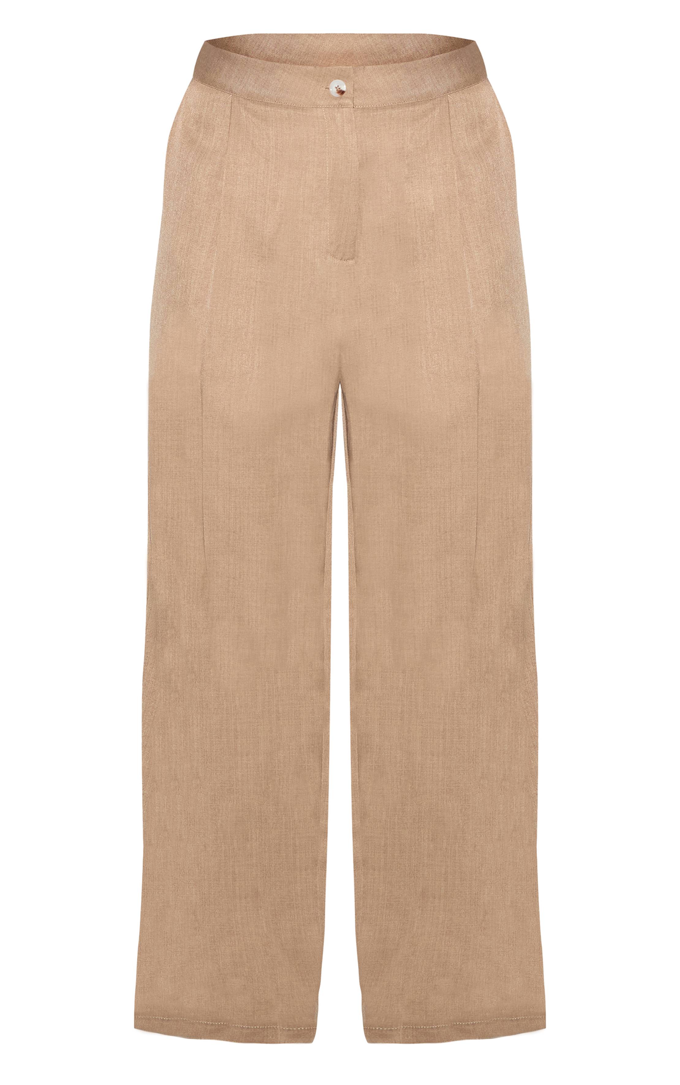 Champignon Pantalon Large Tailleur Tissé Grande Taille Coordonné