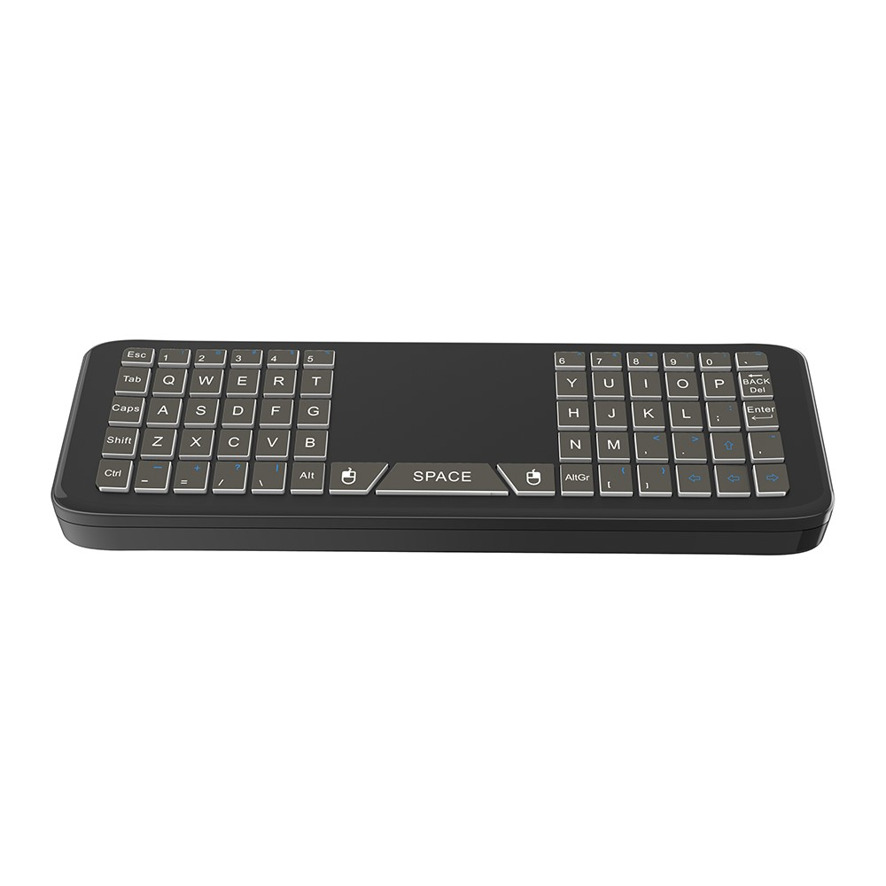 2.4 GHz Air Mouse Fernbedienung mit Keyboard   LED für Android TV Box / PC / Smart TV / Beamer / Laptop / HTPC / Mediaplayer - Schwarz