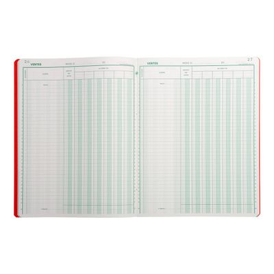 Exacompta - Registre des ventes - 7 colonnes - 32 x 25 cm - 80 pages