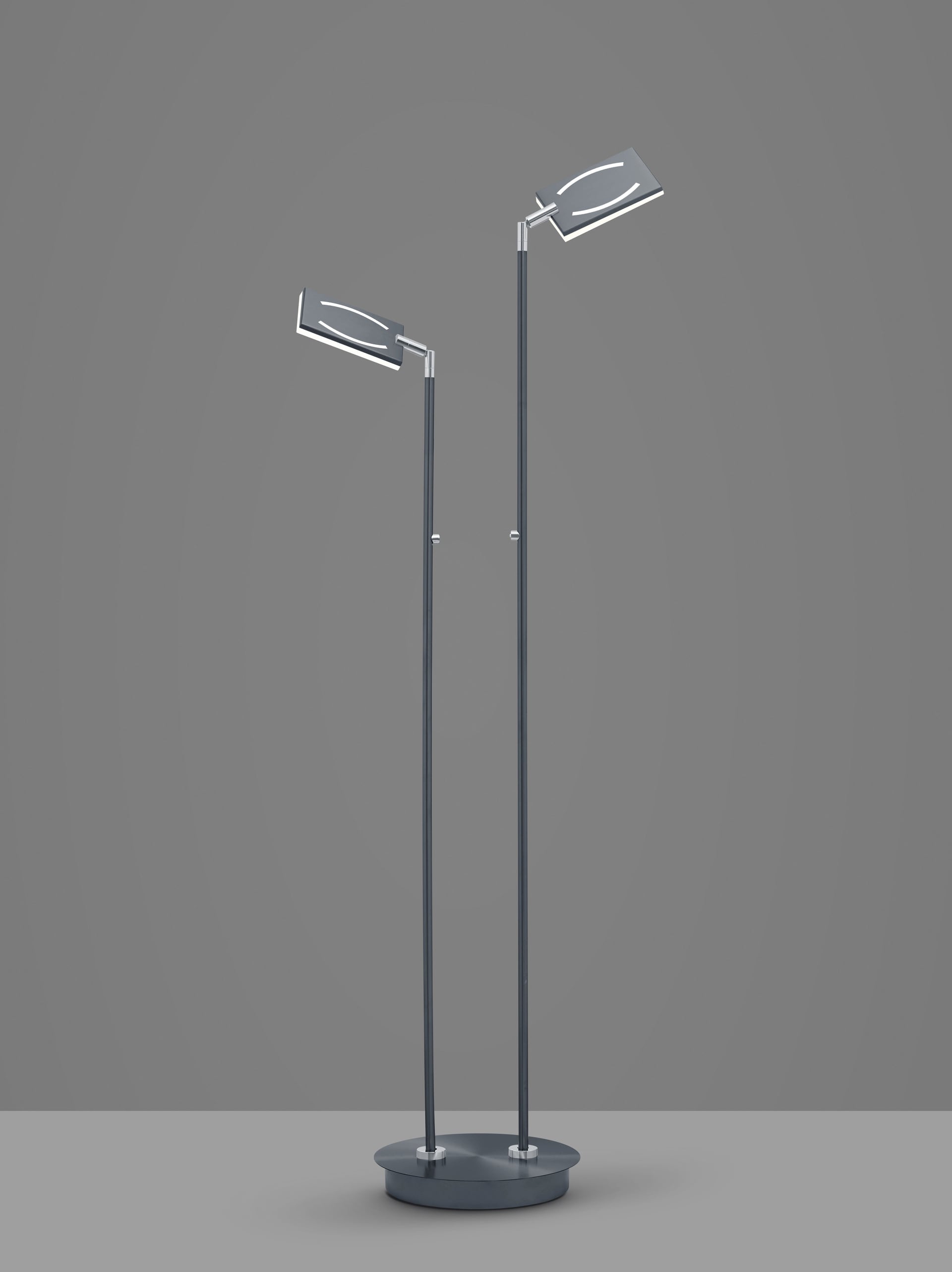 MONDO LED Stehlampe MATEO 2-flg anthrazit