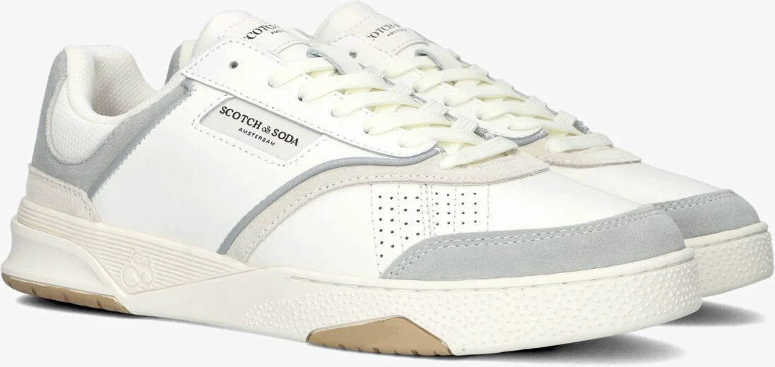 SCOTCH & SODA witte scotch & soda lage sneakers court cup