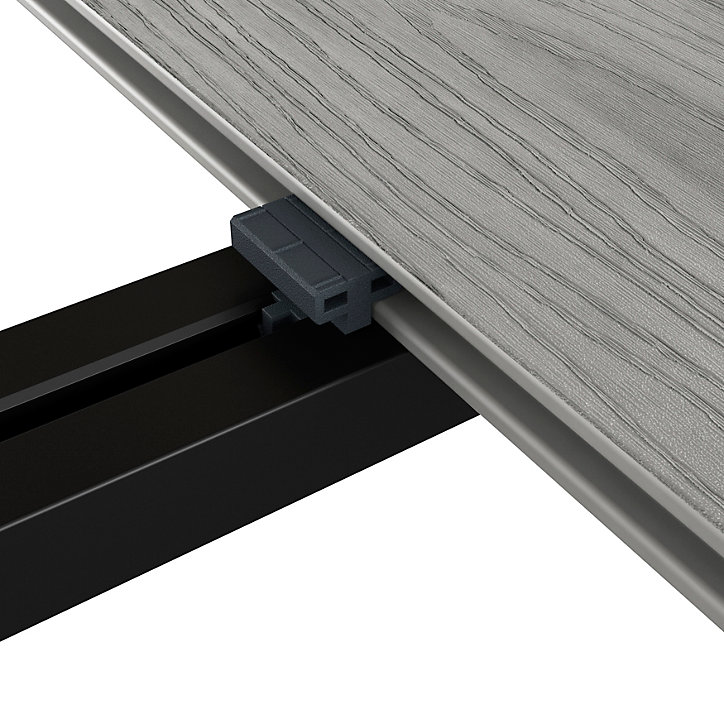 Lame de terrasse composite coloris gris GoodHome Neva Premium