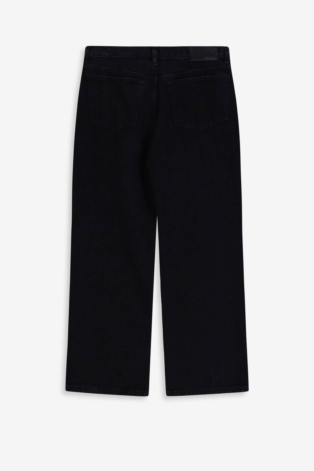 Zwarte denim high waist curved leg jeans