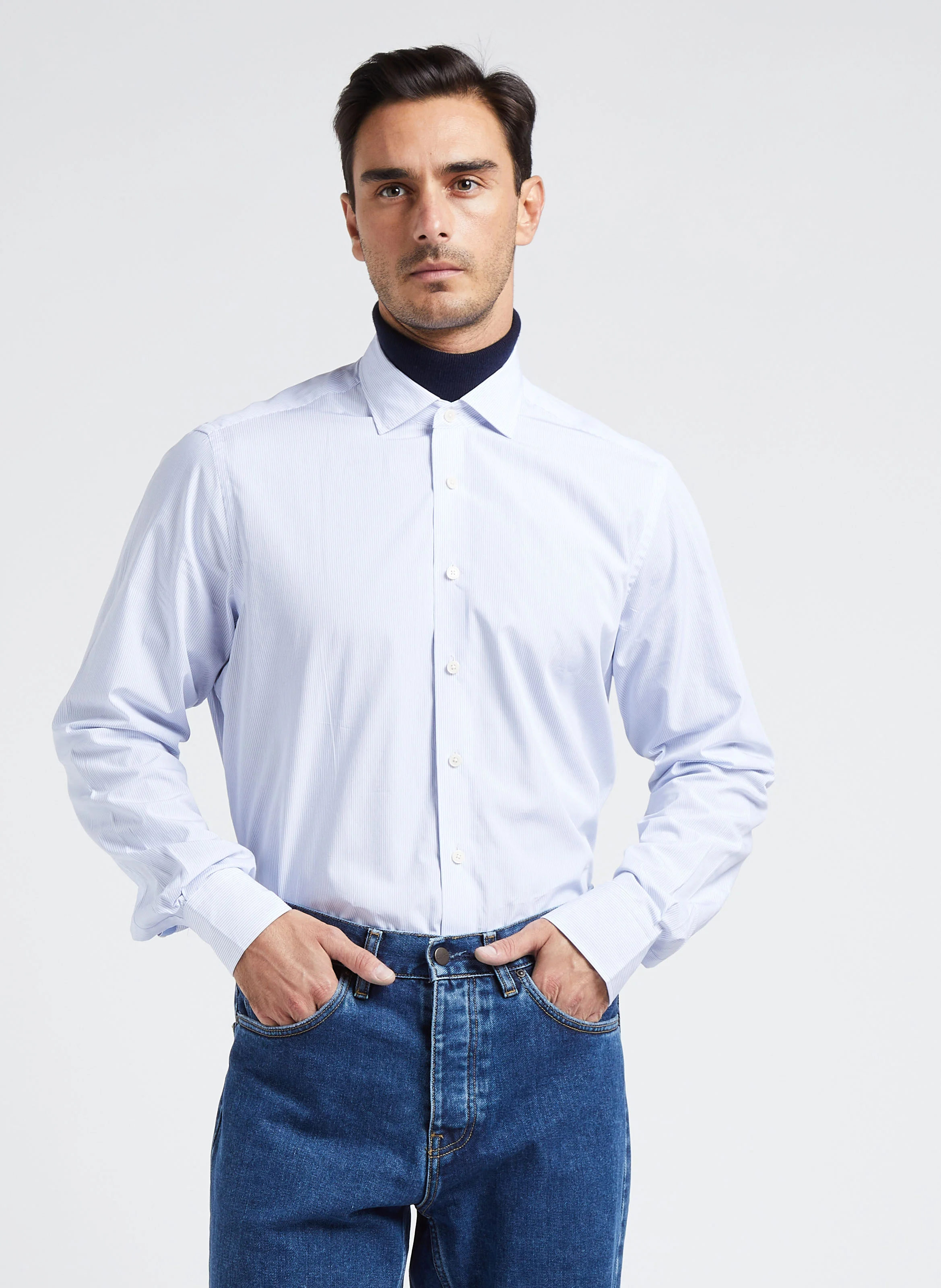 Chemise regular-fit rayée en coton | Multicolore
