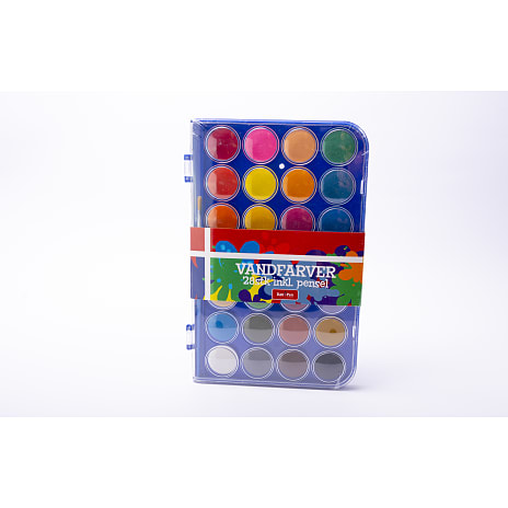 Danpen vandfarve - 28 farver + 1 pensel