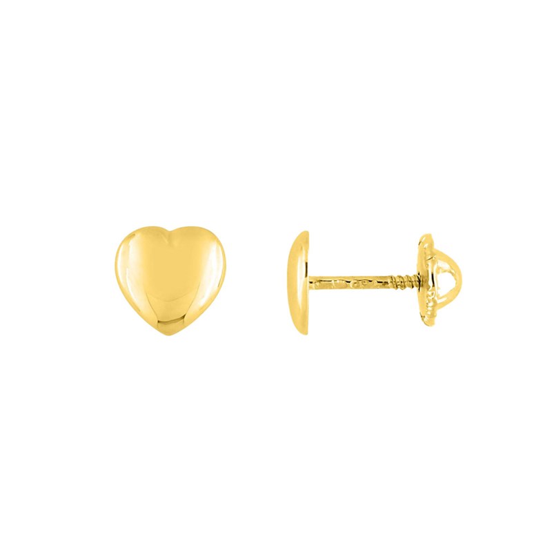 Boucles d'oreilles femme - Or 18 Carats - Coeur
