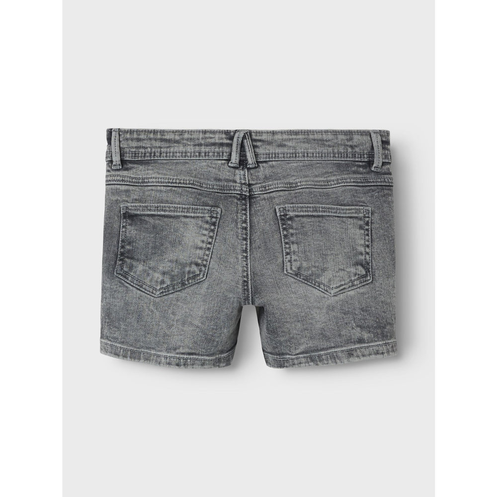 Køb Name It Light Grey Denim Salli Slim Denim Shorts Noos