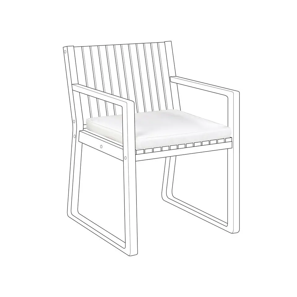SASSARI - Tuinkussen - Wit - 46 x 46 cm - Polyester