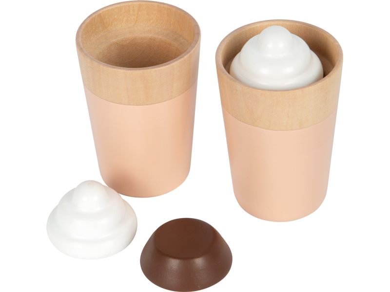 small foot Kaffeemaschinen-Set grau tasty Kinder-Kaffeemaschine aus Holz mit Tassen und Zubehör