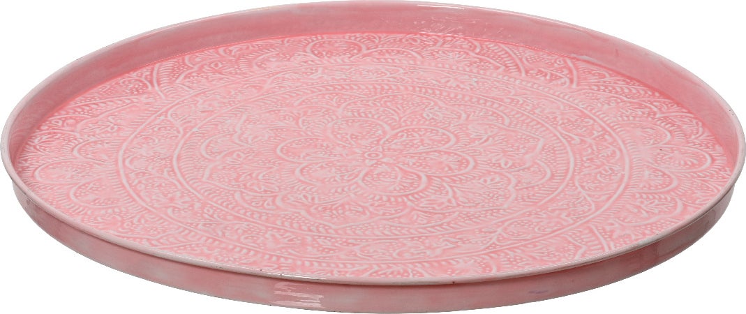 Decoris decoratiebord Cura roze D 39,5 H 3 cm