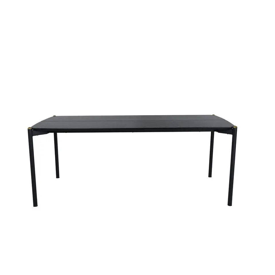 Eettafel Zwart Hout - 190x90x75cm - Pelle