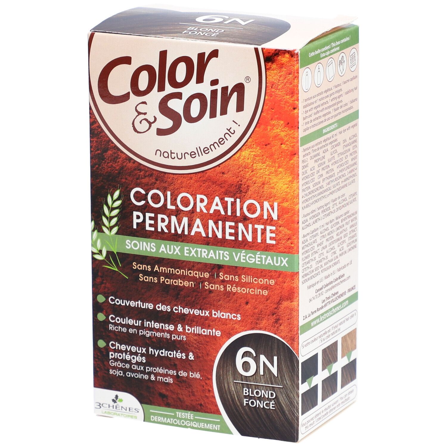 Les 3 Chênes Farbe & Soin 6N dunkelblond