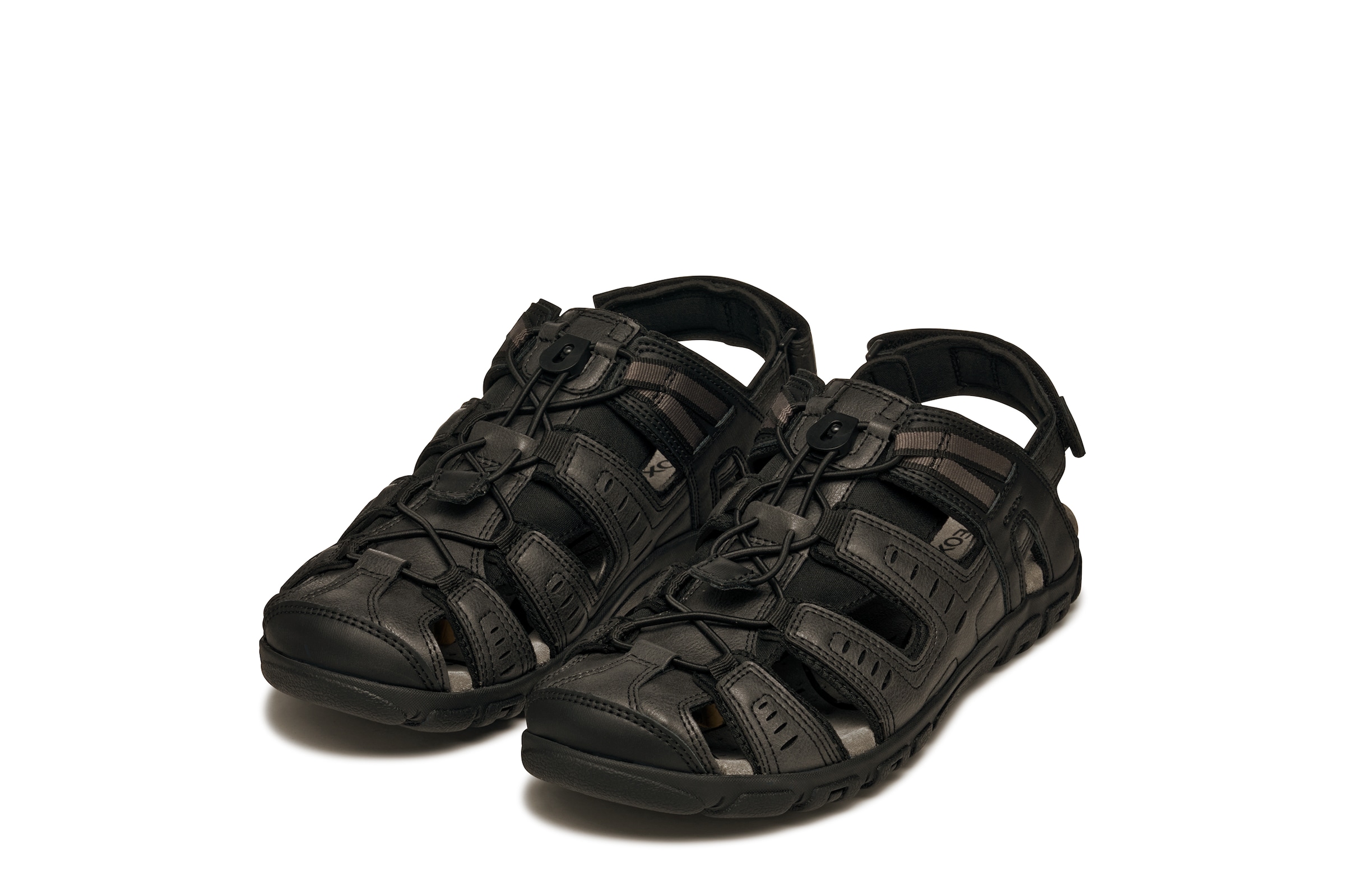 Geox Sandale »UOMO SANDAL STRADA C«  , Sommerschuh, Klettschuh, Outdoorsandale, mit Lederfussbett
