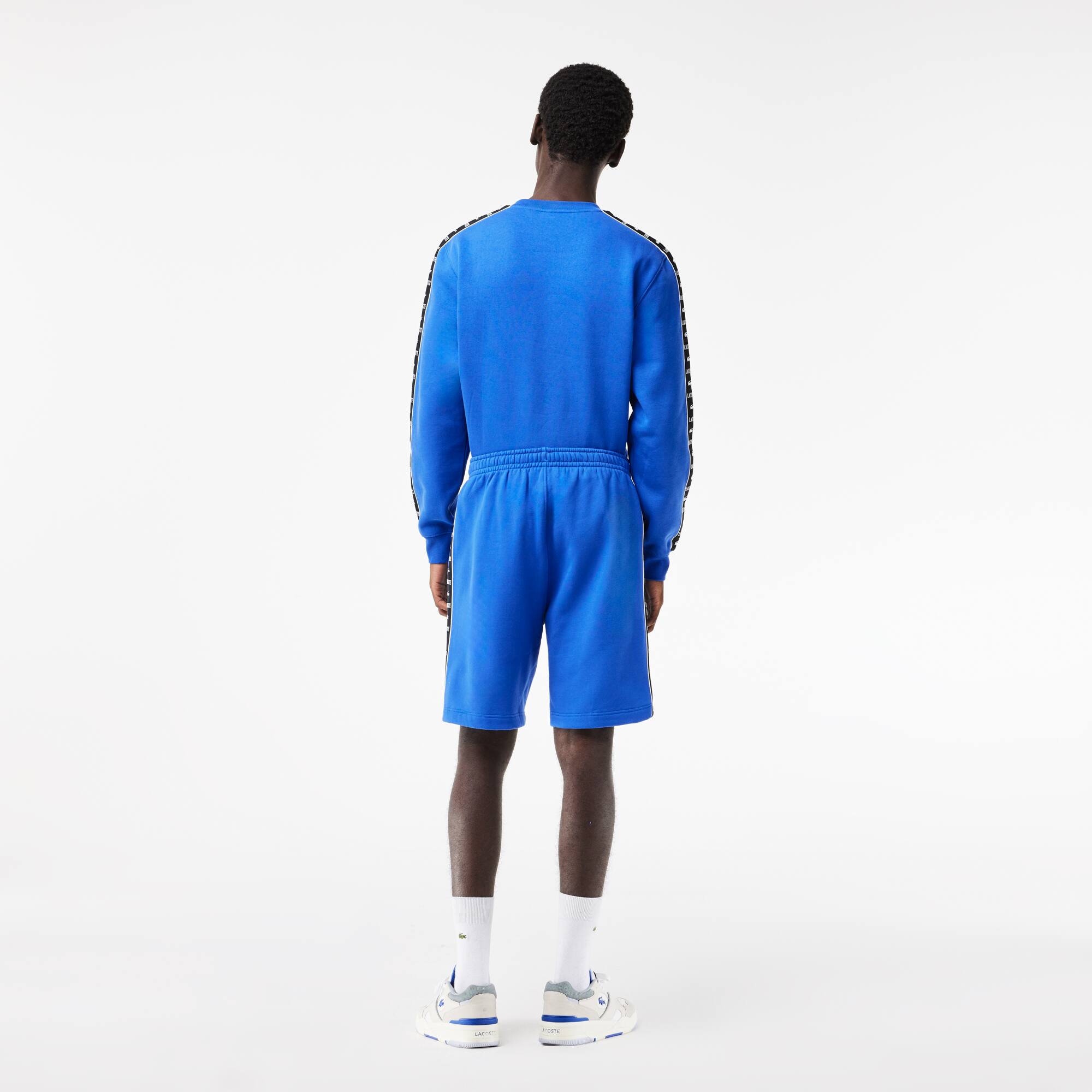 Jogging-Shorts aus Fleece mit Logostreifen Bermudas - Blau - Lacoste - Herren