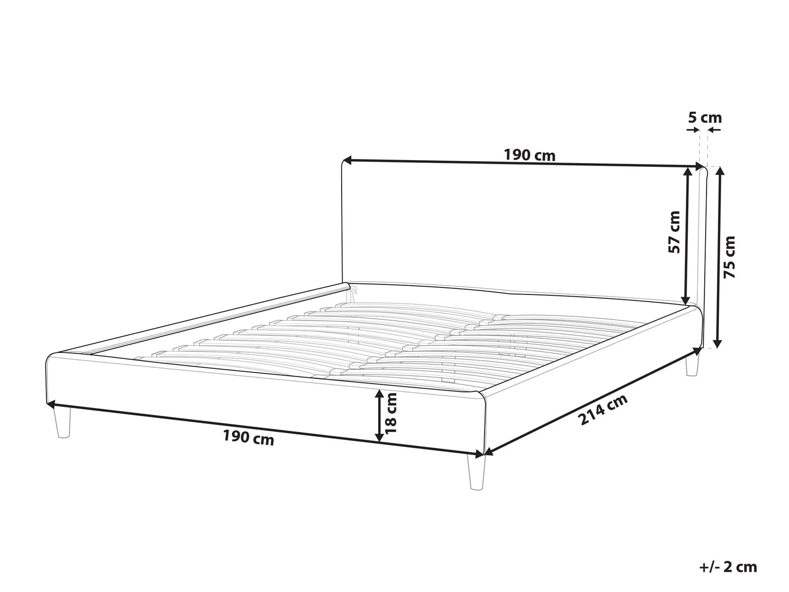 Bedframe hoes Fluweel FITOU 180 x 200 cm Geel