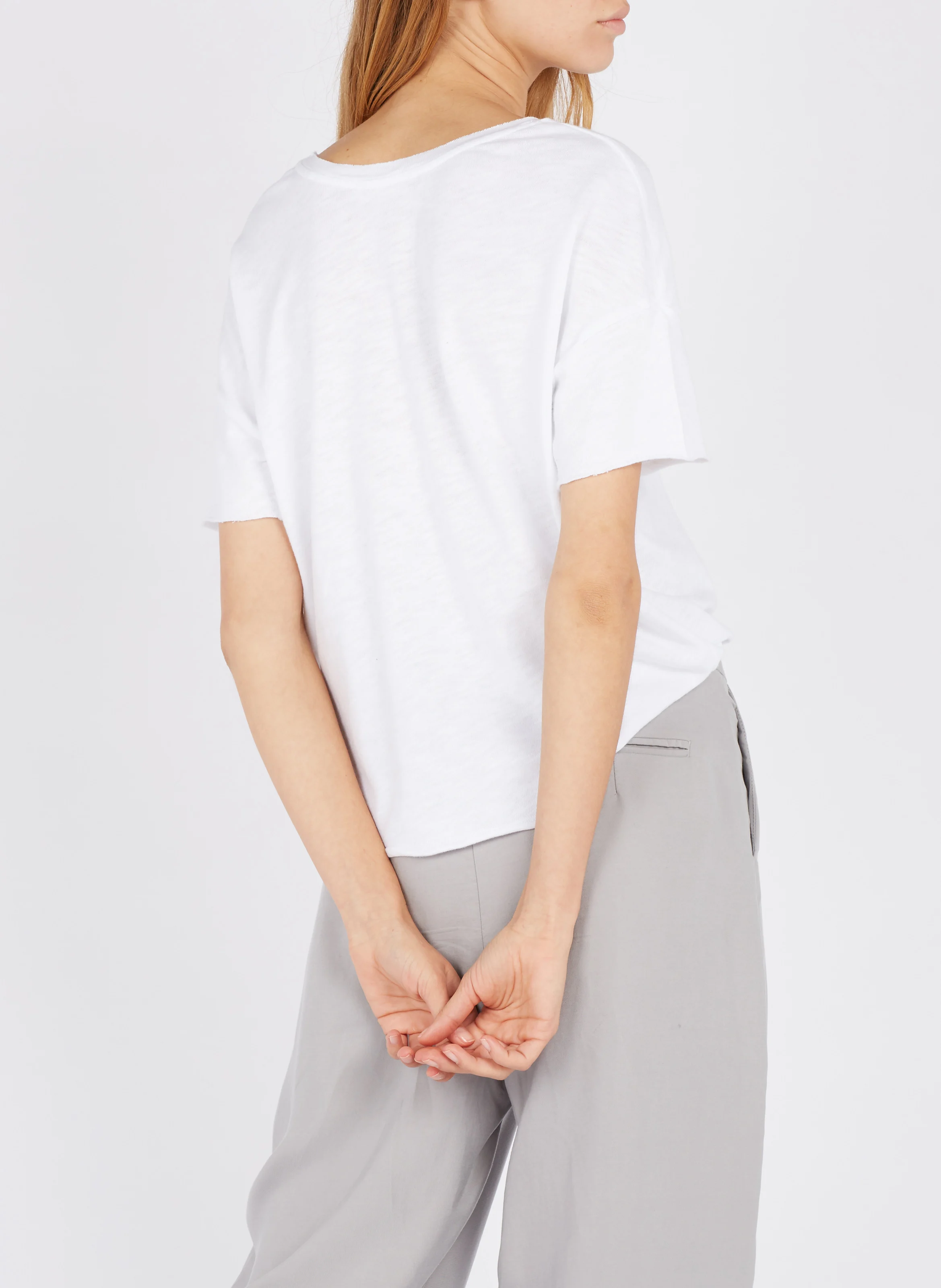 SONOMA - Tee-shirt col rond loose en coton | Blanc