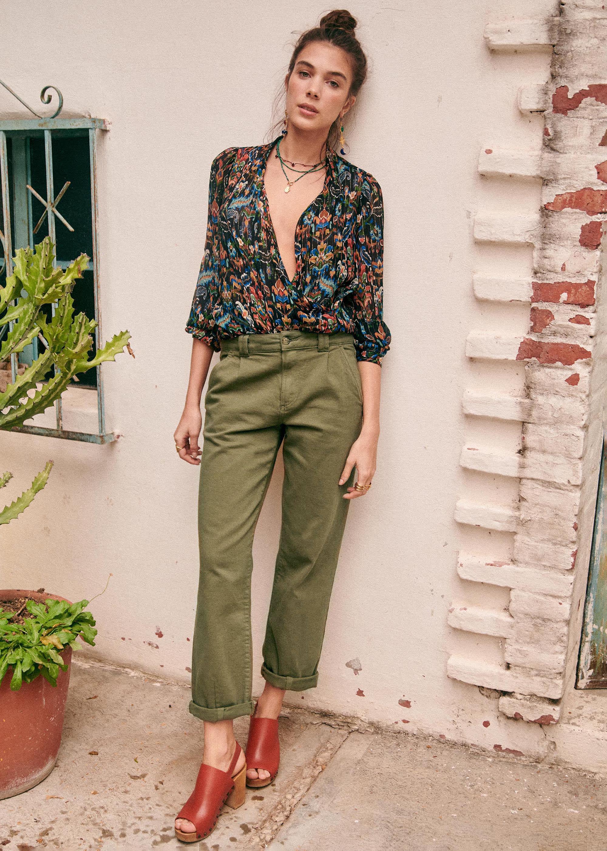 Pantalon Manu - Kaki - E-SHOP/BAS Pantalons 5905594