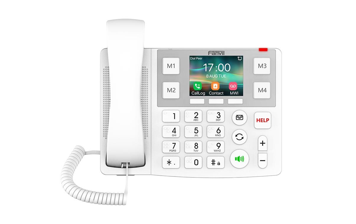 Tischtelefon X305 Weiss<br>X305 IP-Telefon mit grossenTasten