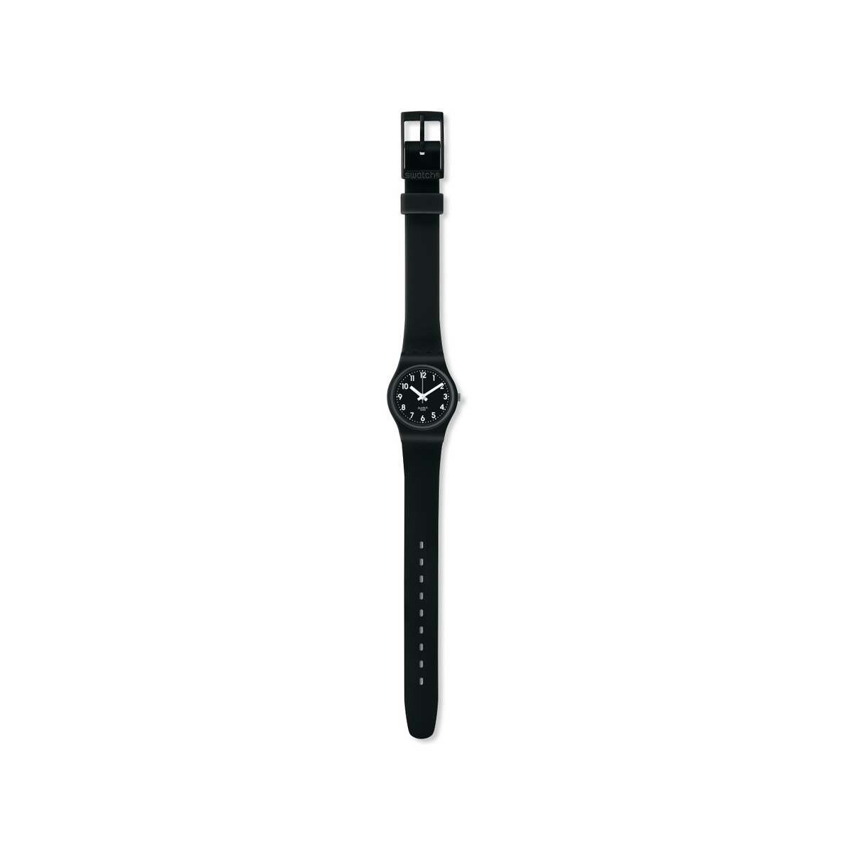 Montre Swatch Lady Black Single femme plastique silicone noir