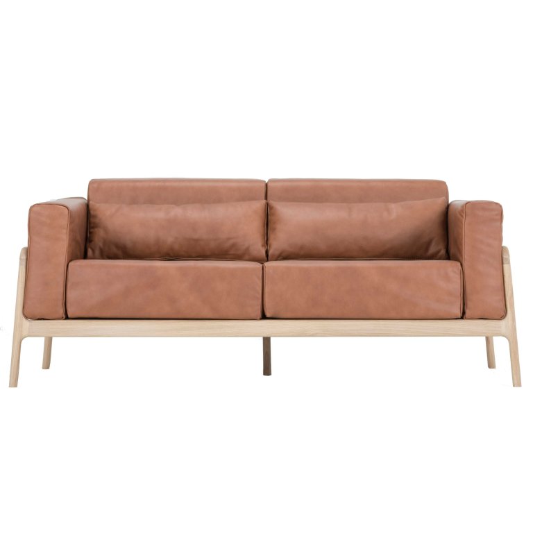 Gazzda Fawn sofa 2-zits whitewash Dakar Leather Whisky