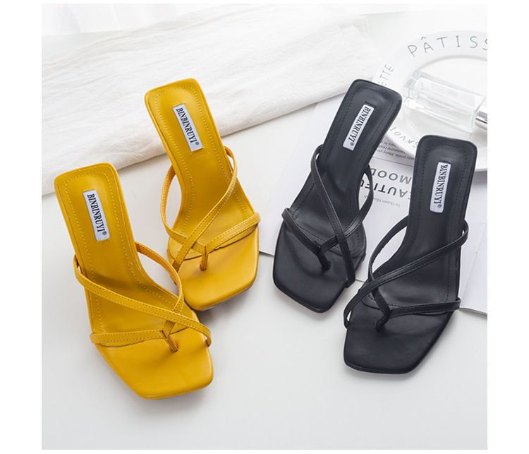 Anran - Thong-slipsandalen met kittenhak