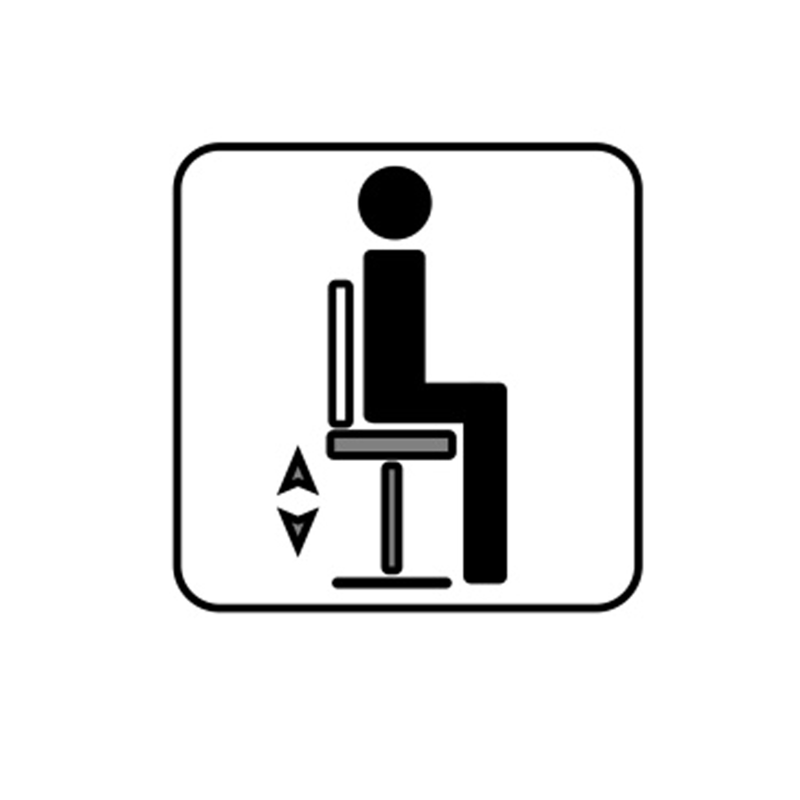 Kinder-Schreibtischstuhl - schwarz - höhenverstellbar