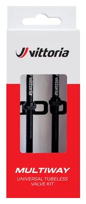 Paire de Valves Tubeless Vittoria Multiway Presta Noir