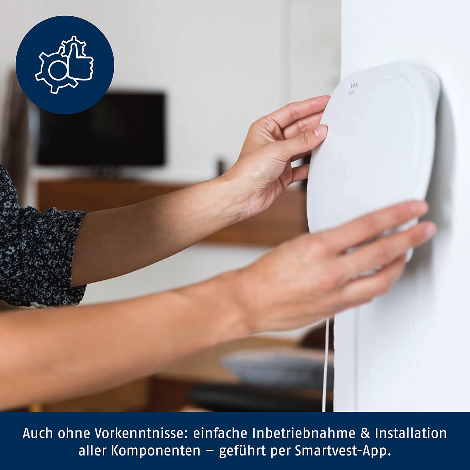 ABUS Funk-Alarmanlage Smartvest Basis-Set Einbruchmeldeanlage inkl. Bewegungsmelder & Öffnungsmelder - Testsieger - Fernzugriff iOS & Android App - weiß (1. Generation)