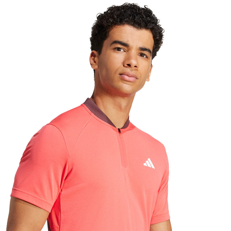 Polo homme Adidas Pro Freelift rouge fluo Open d'Australie