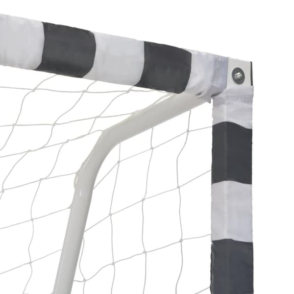 vidaXL Fotballmål 300x200x90 cm metall svart og hvit