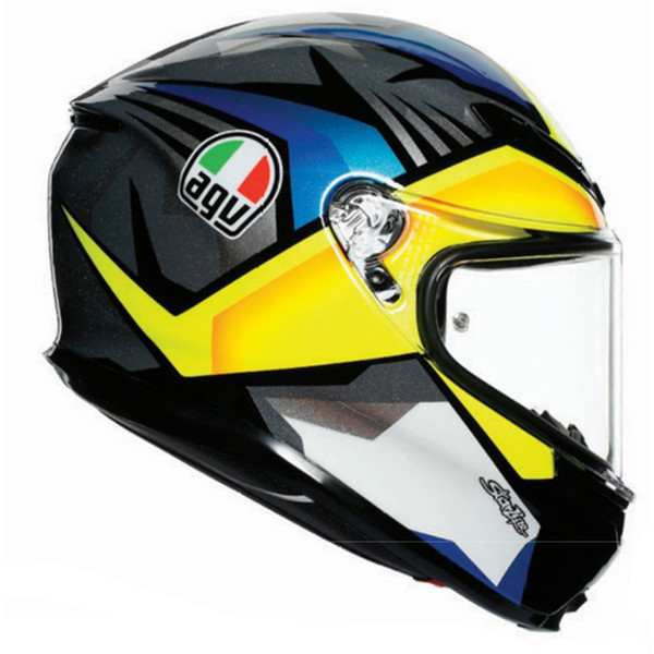 AGV - Casque K6 Joan Noir / Bleu / Jaune