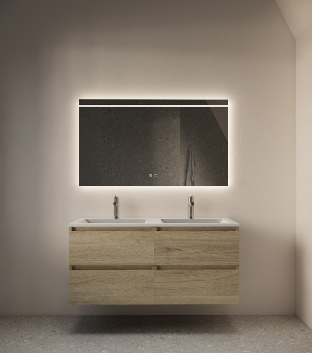 Gliss Design Decora spiegel met LED-verlichting en verwarming 100x70cm