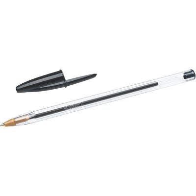 BIC Cristal - Stylo à bille - noir - 1 mm - pointe moyenne