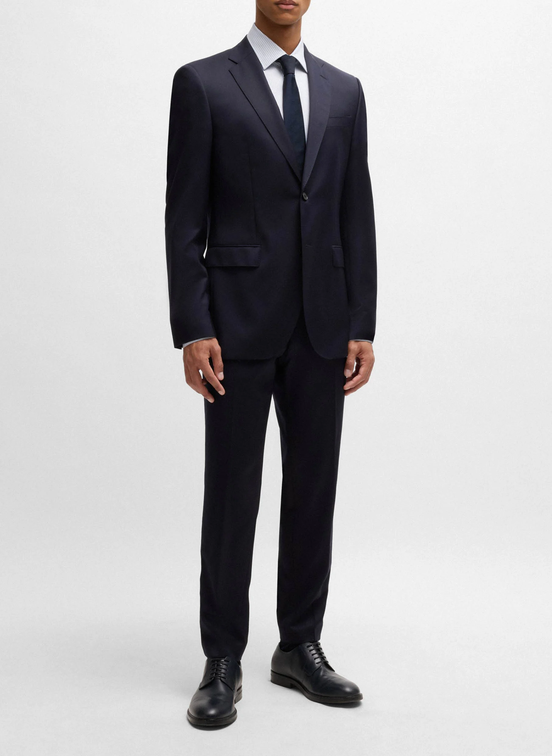 Chemise regular en coton mélangé | Bleu