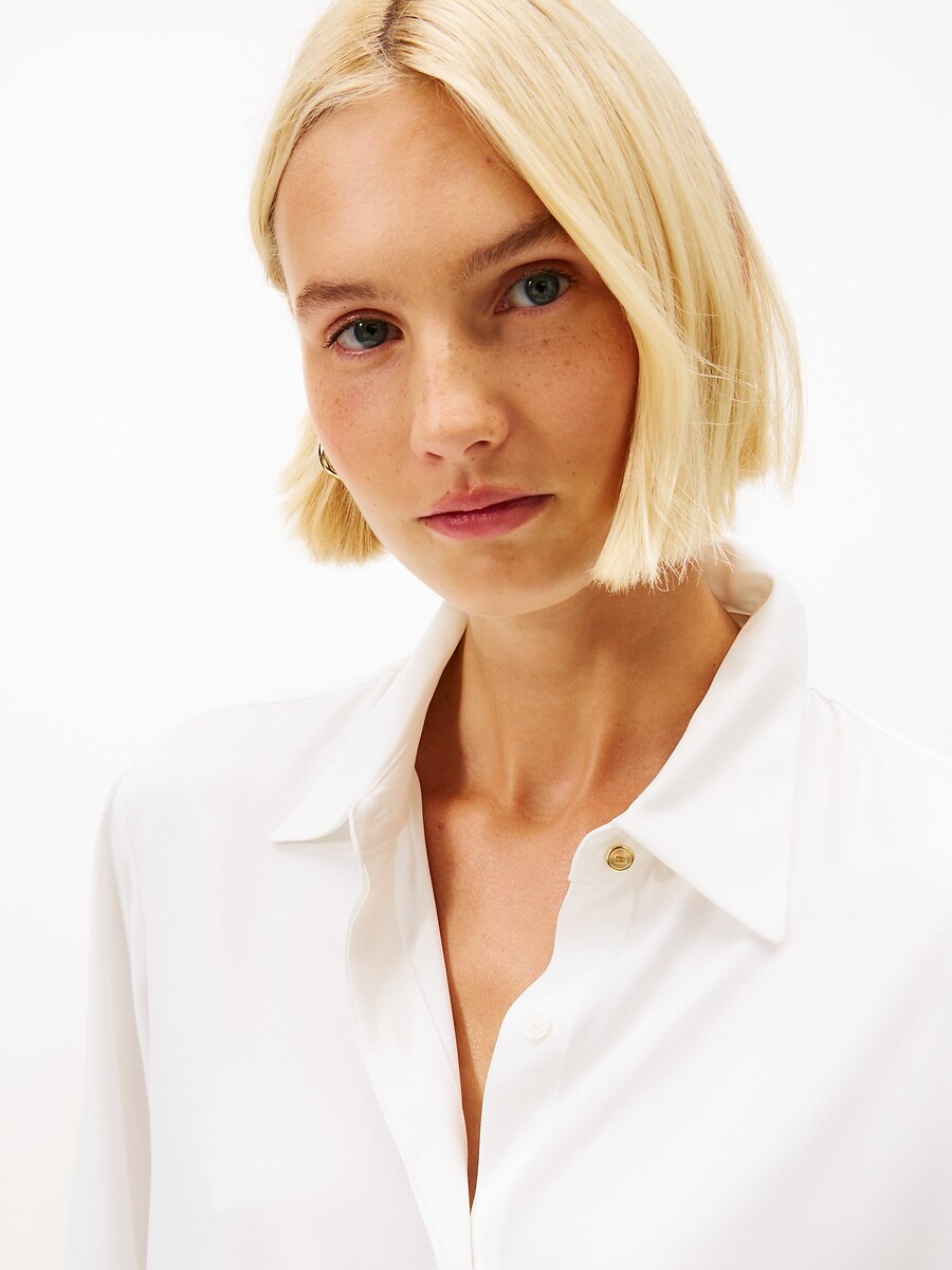 TOMMY HILFIGER<br>Camisa de viscose de manga comprida