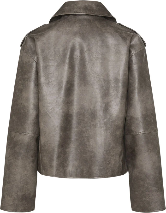 Pieces PCSADIE LS PU JACKET D2D Chicory coffee/washed pu