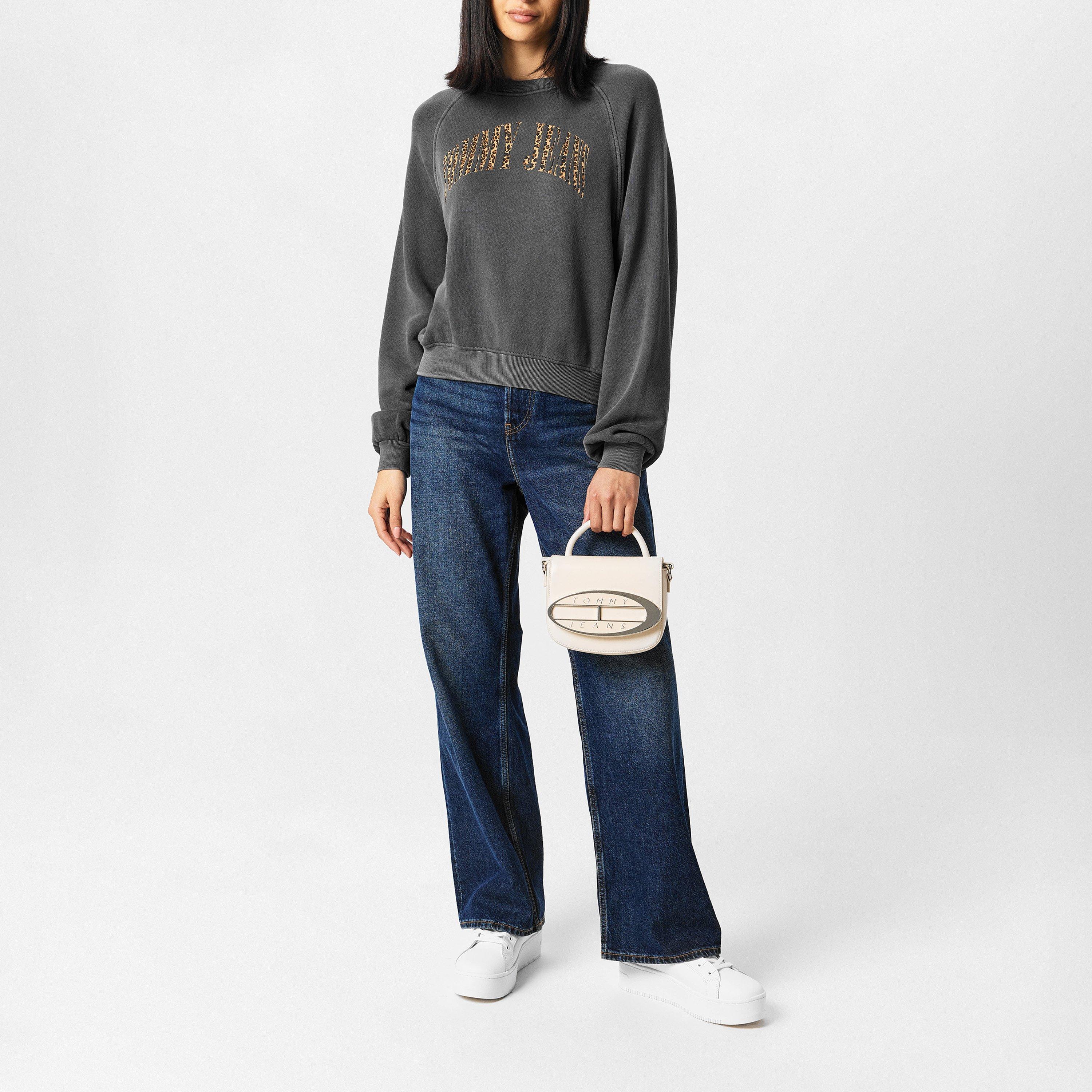 Tommy Jeans Relaxed Leopard Print Crew Neck Sweatshirt