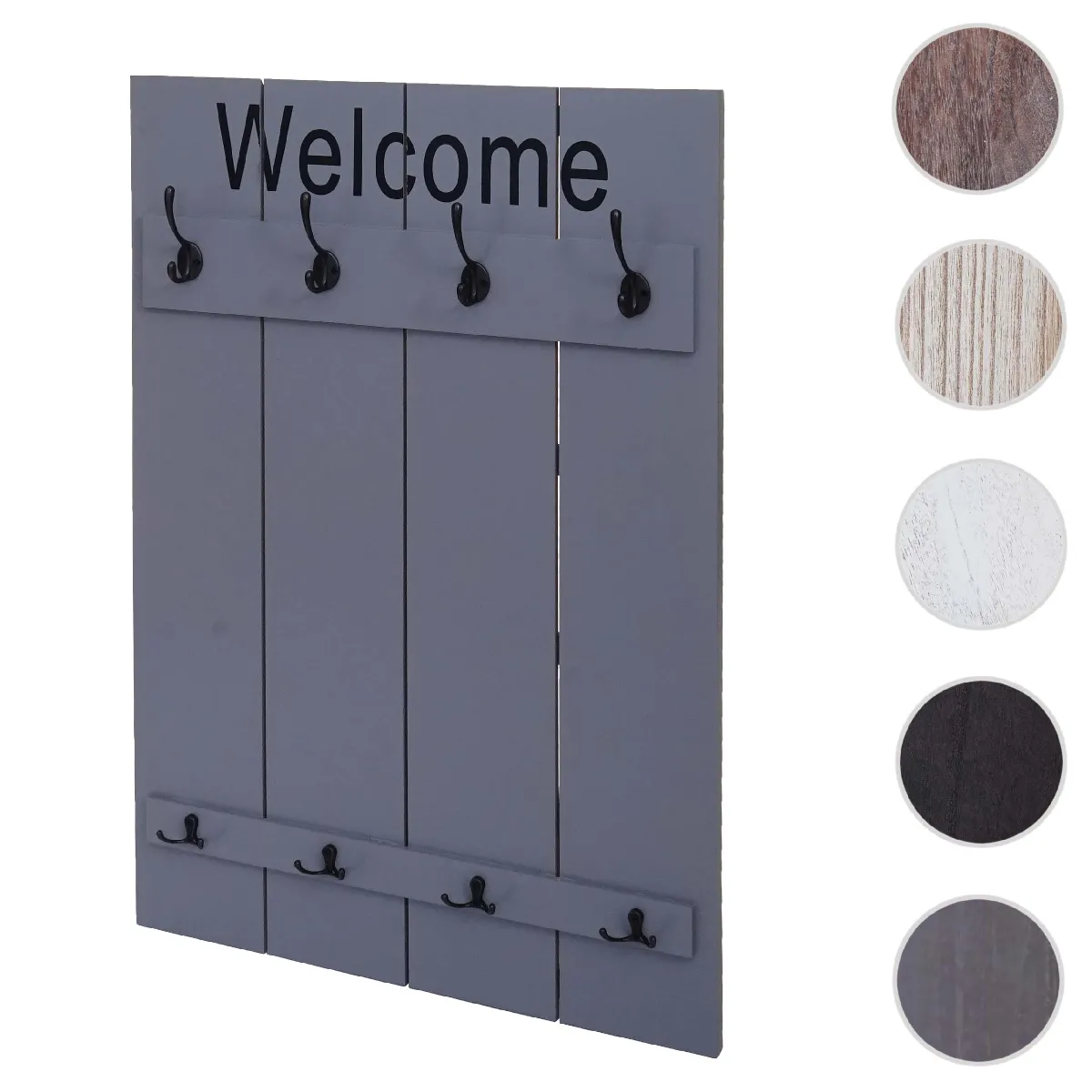 MENDLER Portemanteau mural HWC-C89 - Gris Bleu